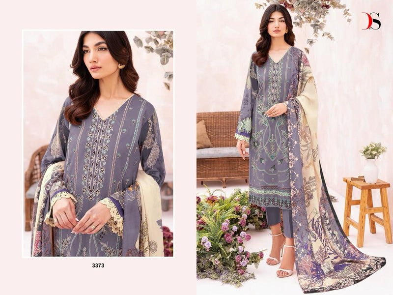 Deepsy Suit Cheveron Lawn 10 Pure Cotton Self Embroidered Salwar Suit