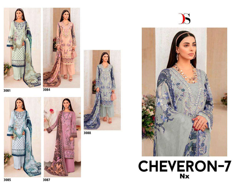 Deepsy Suit Cheveron Vol 7 Nx Pure Cotton Heavy Self Embroidery Work Salwar Suit