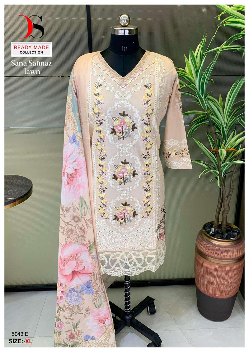 Deepsy Suit D No 5043 Cotton With Heavy Self Embroidery Designer Printed Pret Kurti