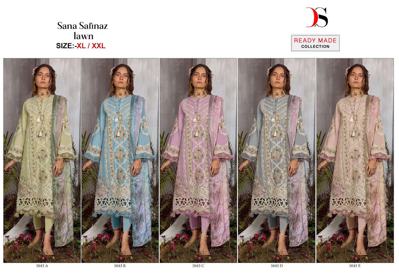 Deepsy Suit D No 5043 Cotton With Heavy Self Embroidery Designer Printed Pret Kurti