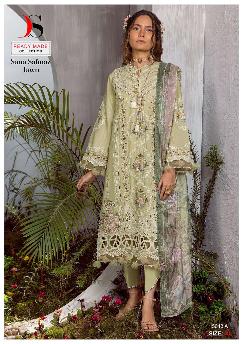 Deepsy Suit D No 5043 Cotton With Heavy Self Embroidery Designer Printed Pret Kurti