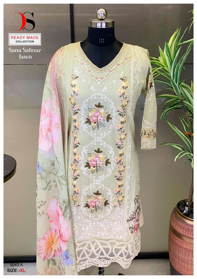 Deepsy Suit D No 5043 Cotton With Heavy Self Embroidery Designer Printed Pret Kurti
