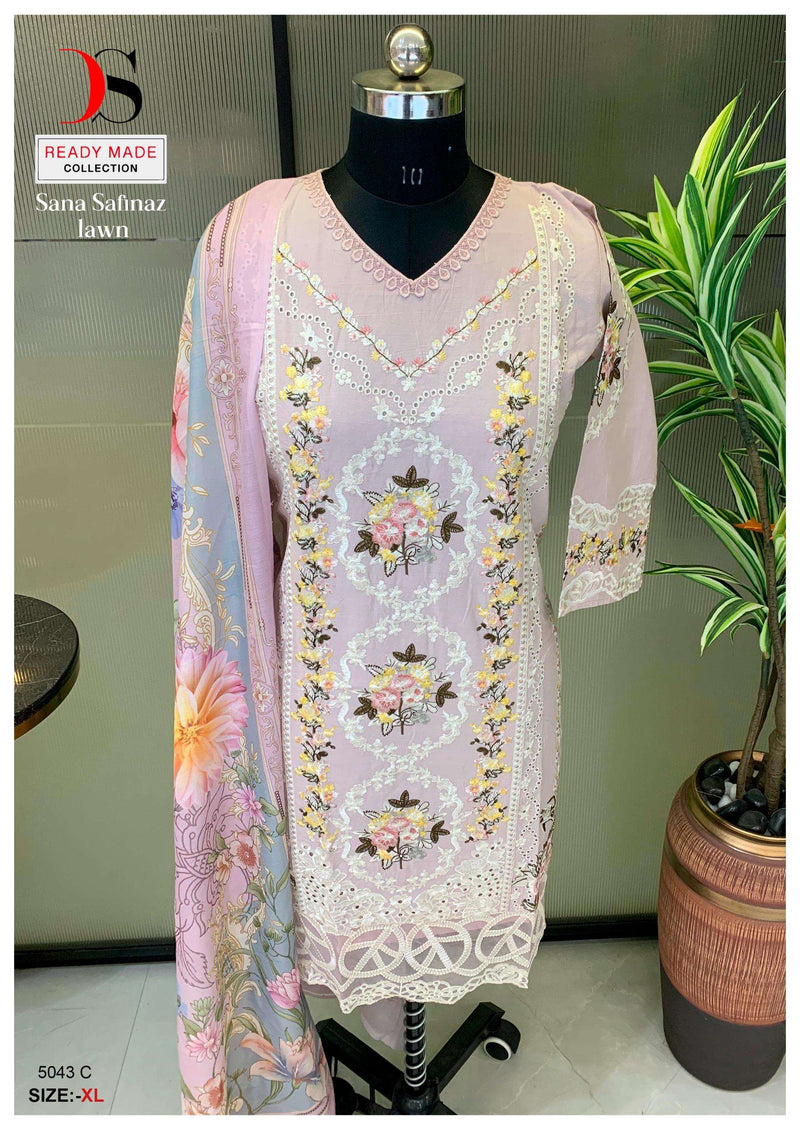 Deepsy Suit D No 5043 Cotton With Heavy Self Embroidery Designer Printed Pret Kurti