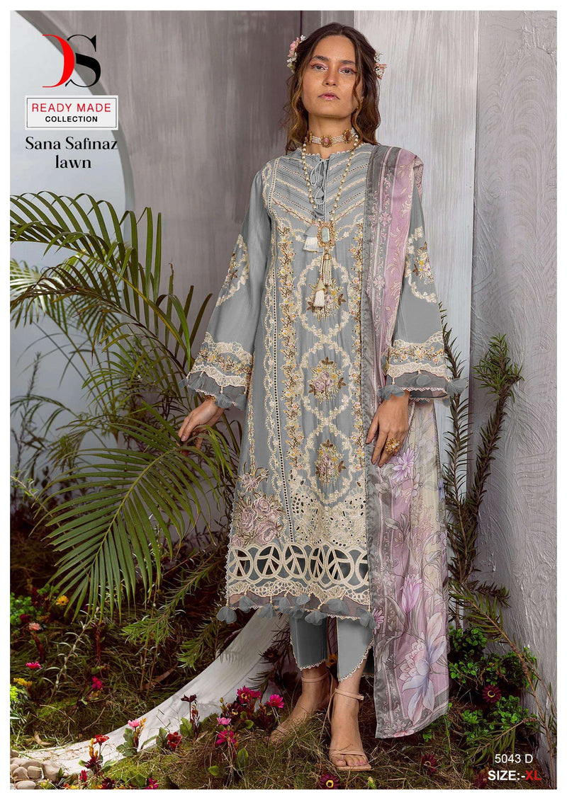 Deepsy Suit D No 5043 Cotton With Heavy Self Embroidery Designer Printed Pret Kurti