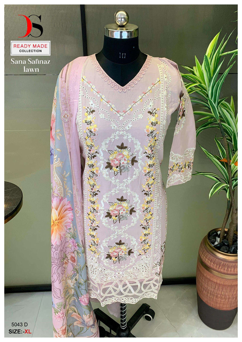 Deepsy Suit D No 5043 Cotton With Heavy Self Embroidery Designer Printed Pret Kurti