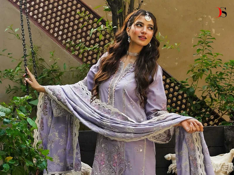 Deepsy Suit Elaf Luxury 24 Rayon Cotton With Self Embroidered Work Salwar Suit