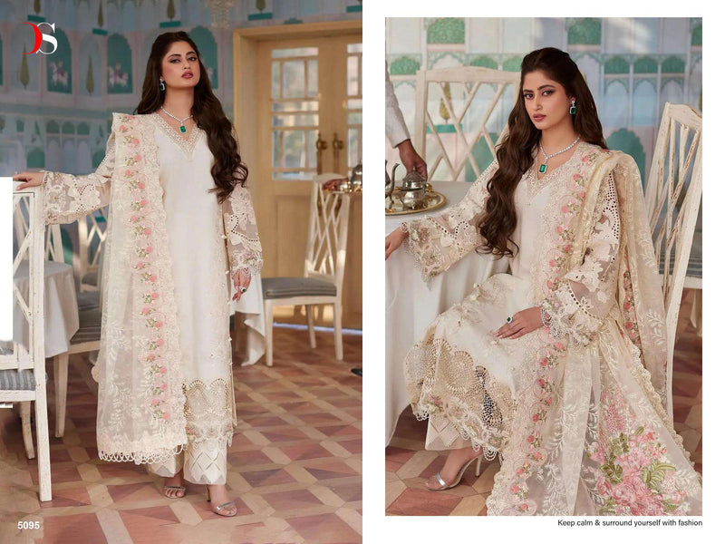 Deepsy Suit Maria B Embroidered 24 Nx Pure Cotton Self Embroidery Work Salwar Suit