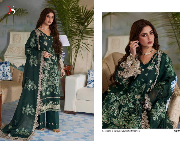 Deepsy Suit Maria B Embroidered Lawn Vol 24 Pure Cotton Heavy Embroidered Salwar Kameez