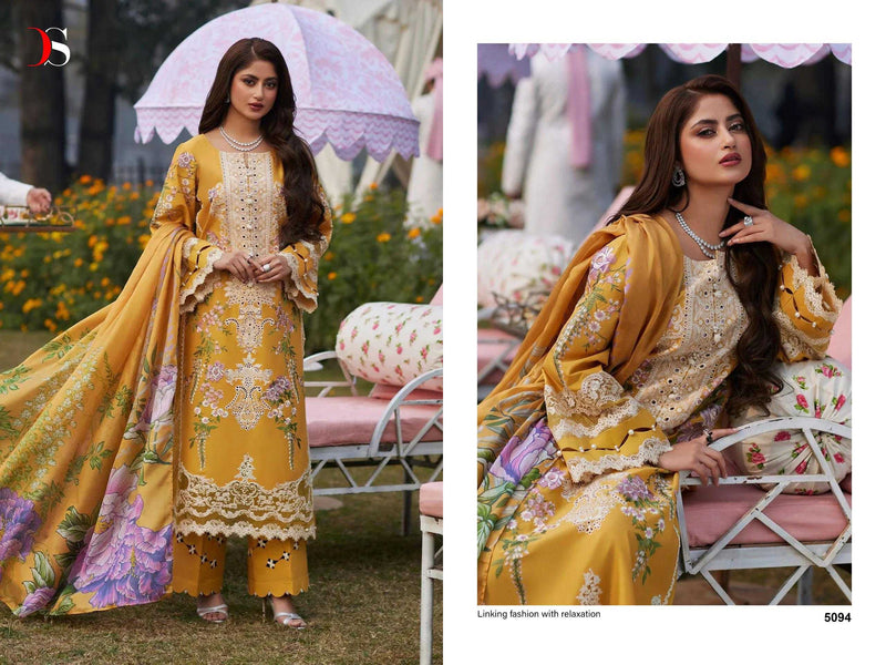 Deepsy Suit Maria B Embroidered Lawn Vol 24 Pure Cotton Heavy Embroidered Salwar Kameez