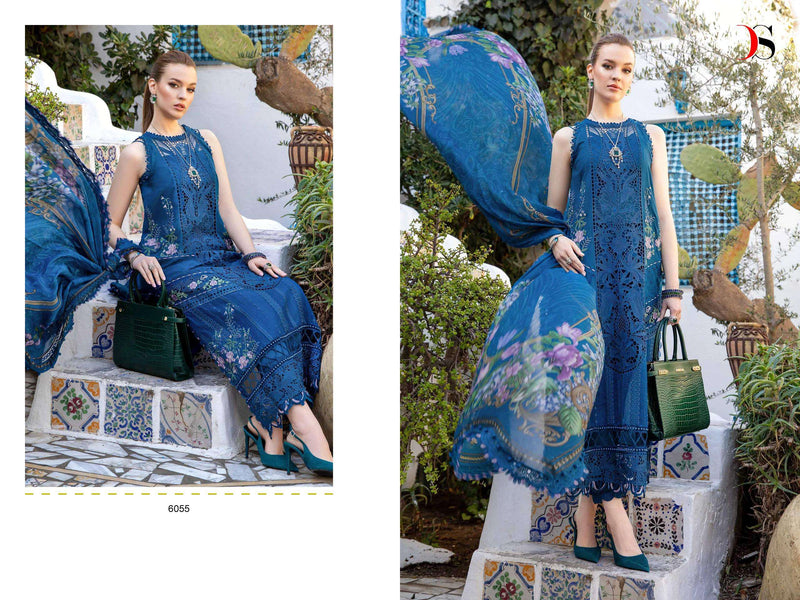 Deepsy Suit Maria B Voyage Lawn 24 Nx Cotton With Heavy Self Embroidery Designer Salwar Kameez