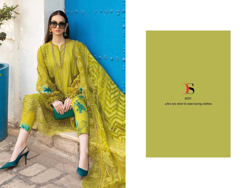 Deepsy Suit Maria B Voyage Lawn 24 Pure Cotton Self Embroidered Work Salwar Suit