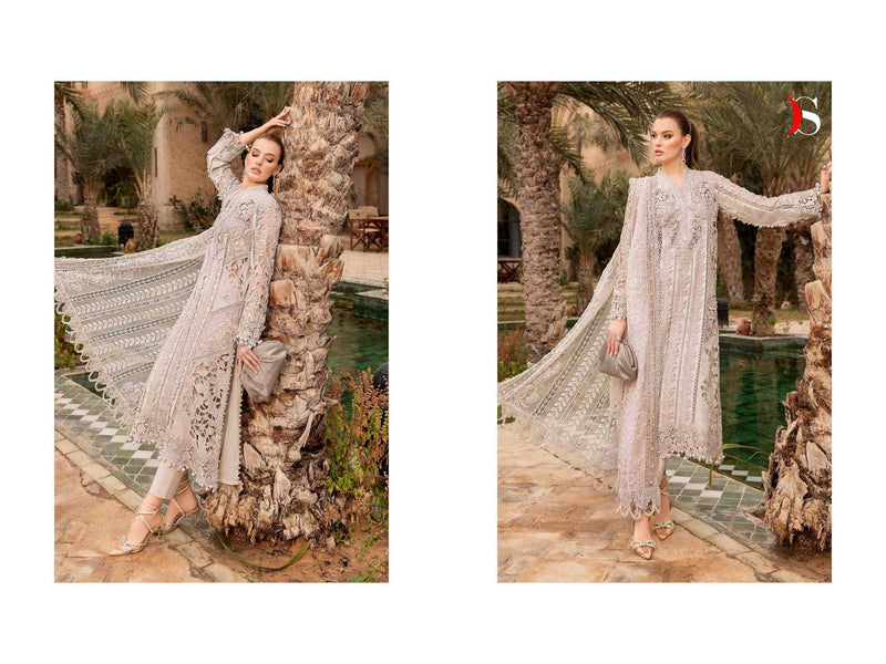 Deepsy Suit Maria B Voyage Lawn 24 Pure Cotton Self Embroidered Work Salwar Suit
