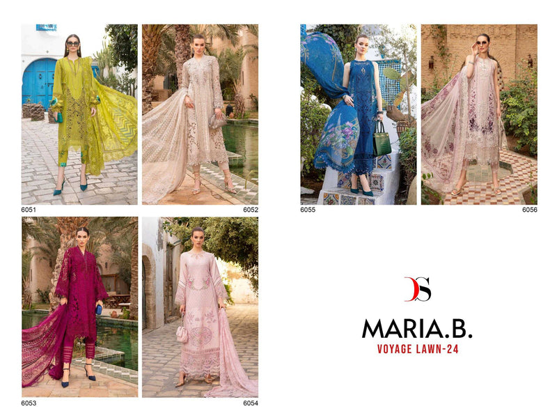 Deepsy Suit Maria B Voyage Lawn 24 Pure Cotton Self Embroidered Work Salwar Suit
