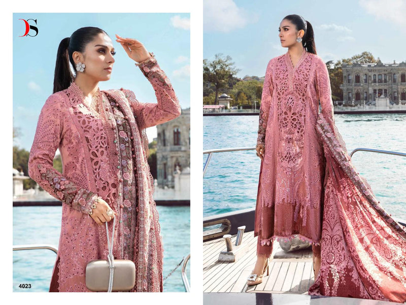Deepsy Suit Mariab Embroidered 24-2 Rayon Cotton Self Embroidered Pakistani Suit