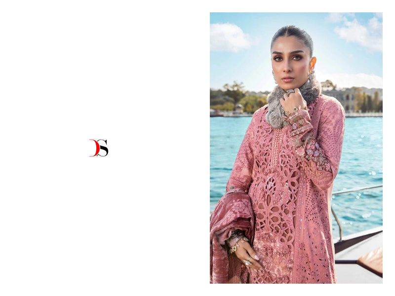 Deepsy Suit Mariab Embroidered 24-2 Rayon Cotton Self Embroidered Pakistani Suit
