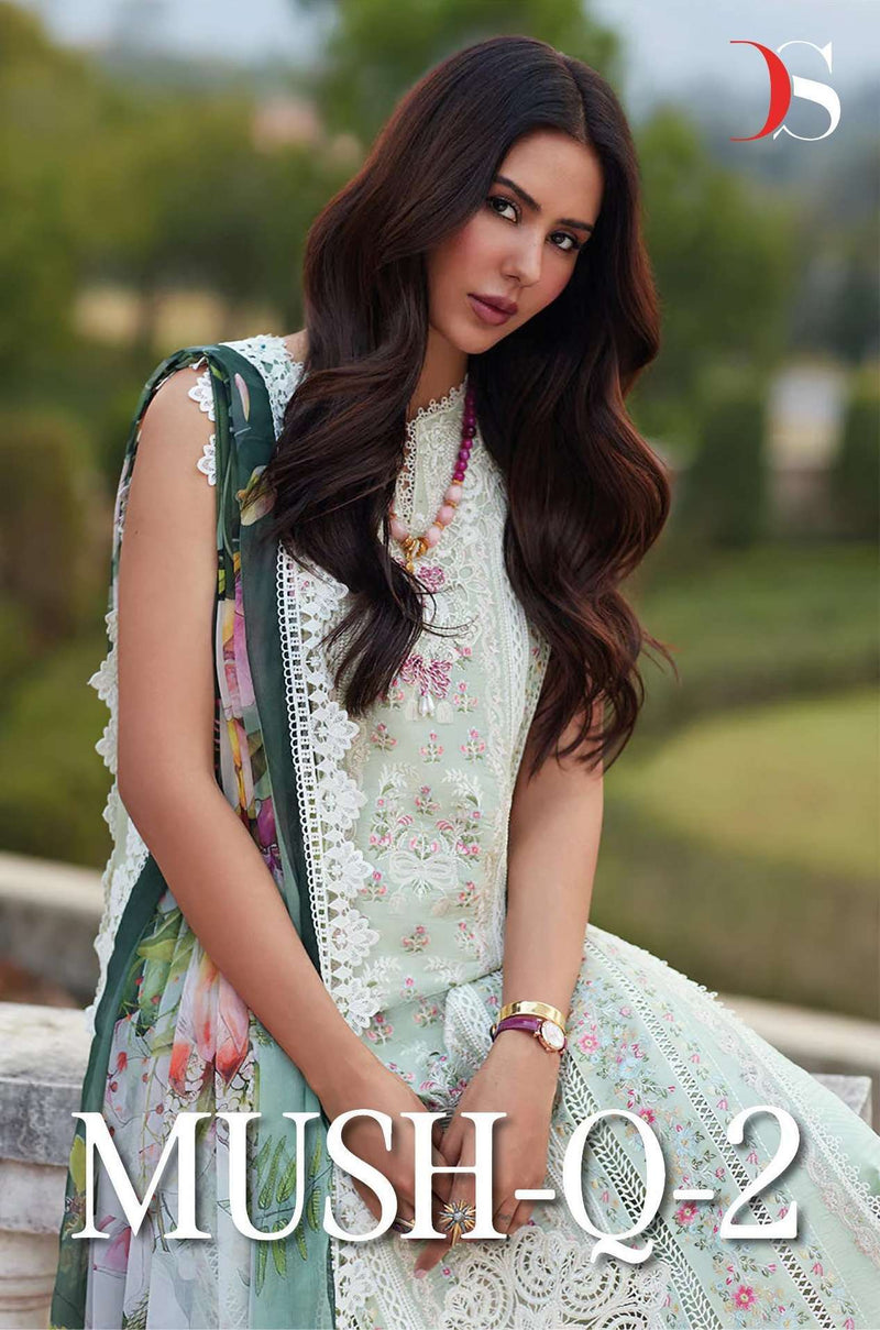 Deepsy Suit Mush Q Vol 2 Pure Cotton Self Embroidery Work Salwar Suit
