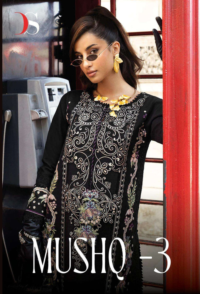 Deepsy Suit Mush Q Vol 3 Cotton Heavy Self Embroidery Digital Printed Salwar Suit