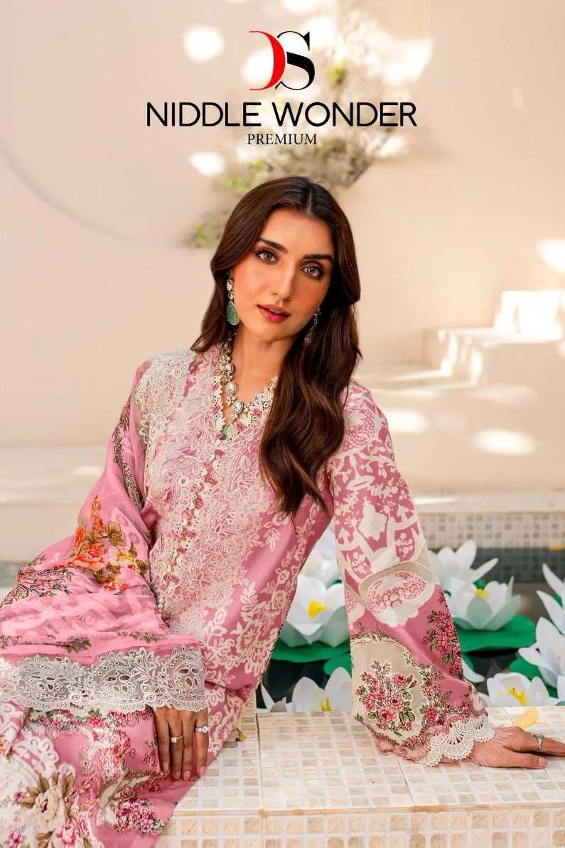 Deepsy Suit Niddle Wonder Premium Pure Cotton Embroidery Work Pakistani Suit