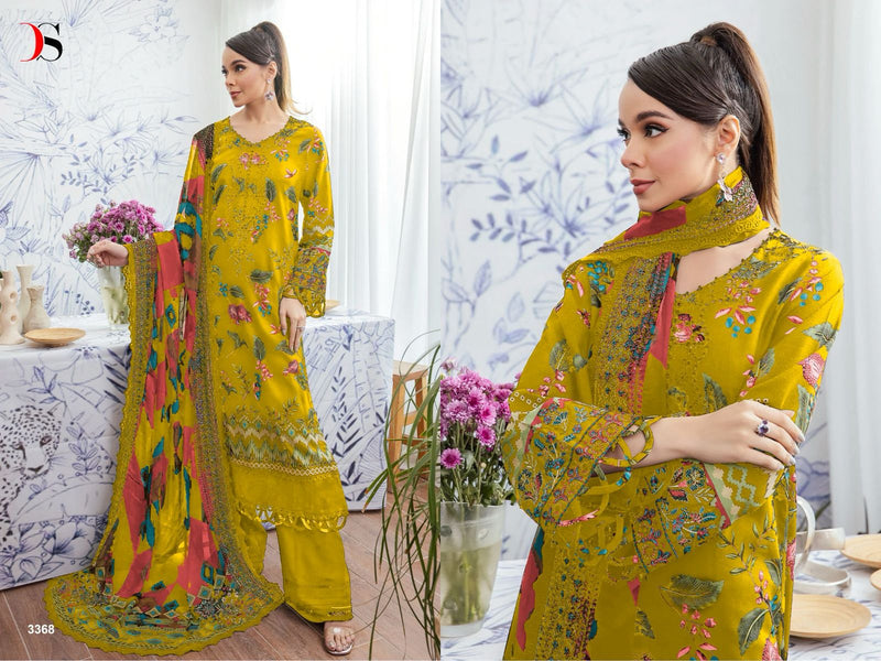 Deepsy Suit Nureh Gardenia 24 Pure Cotton Heavy Embroidery Work Salwar Suit