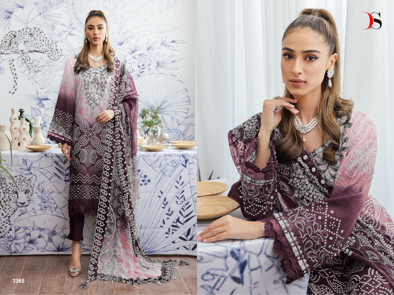 Deepsy Suit Nureh Gardenia 24 Pure Cotton Heavy Embroidery Work Salwar Suit