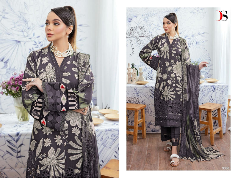 Deepsy Suit Nureh Gardenia 24 Pure Cotton Heavy Embroidery Work Salwar Suit
