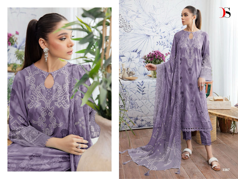 Deepsy Suit Nureh Gardenia 24 Pure Cotton Heavy Embroidery Work Salwar Suit