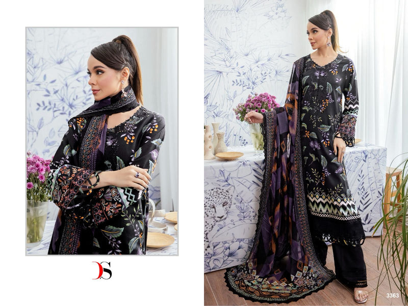Deepsy Suit Nureh Gardenia 24 Pure Cotton Heavy Embroidery Work Salwar Suit