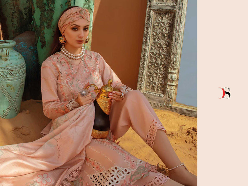 Deepsy Suit Rangrasiya Premium Lawn 24 Pure Cotton Heavy Embroidered Work Salwar Suit