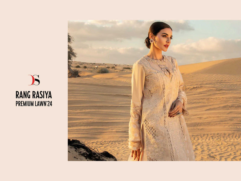 Deepsy Suit Rangrasiya Premium Lawn 24 Pure Cotton Heavy Embroidered Work Salwar Suit