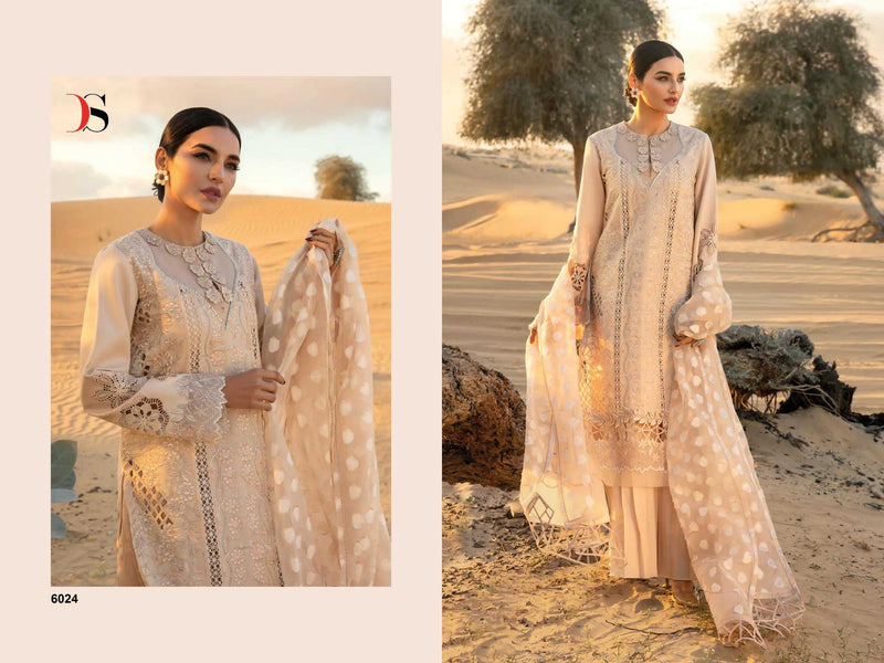 Deepsy Suit Rangrasiya Premium Lawn 24 Pure Cotton Heavy Embroidered Work Salwar Suit