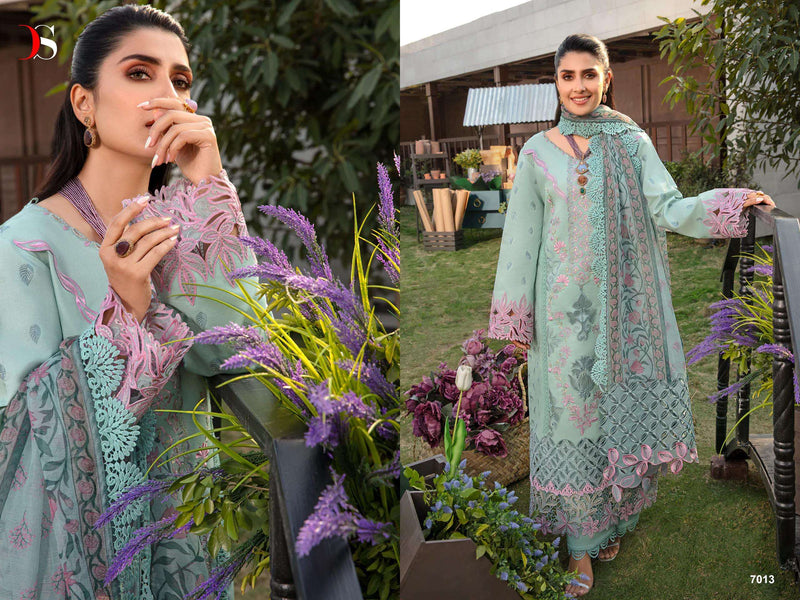 Deepsy Suit Rangrasiya Premium Lawn 24 Vol 2  Cotton With Heavy Self Embroidery Salwar Suit