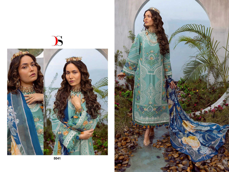 Deepsy Suit Sana Safinaz Lawn 24 Pure Cotton Self Embroidered Work Suit