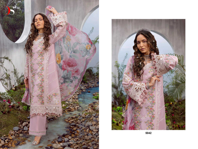 Deepsy Suit Sana Safinaz Lawn 24 Pure Cotton Self Embroidered Work Suit