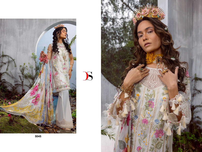 Deepsy Suit Sana Safinaz Lawn 24 Pure Cotton Self Embroidered Work Suit
