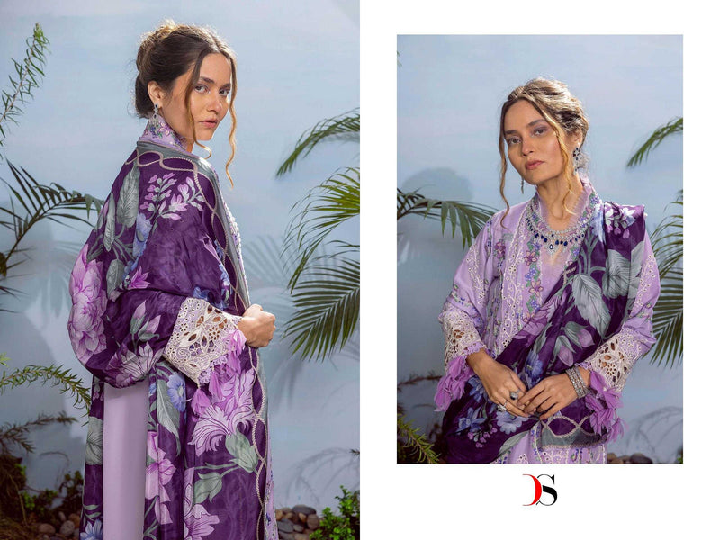 Deepsy Suit Sana Safinaz Lawn 24 Pure Cotton Self Embroidered Work Suit