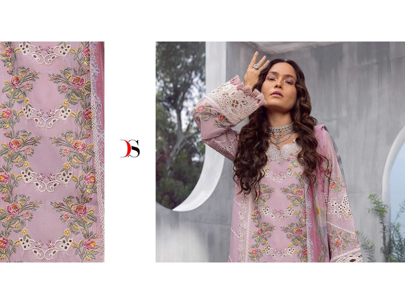 Deepsy Suit Sana Safinaz Lawn 24 Pure Cotton Self Embroidered Work Suit