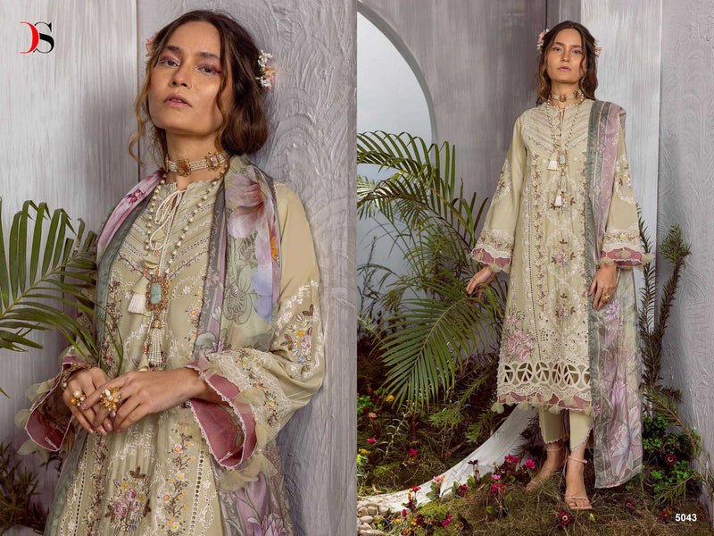 Deepsy Suit Sana Safinaz Lawn 24 Pure Cotton Self Embroidered Work Suit