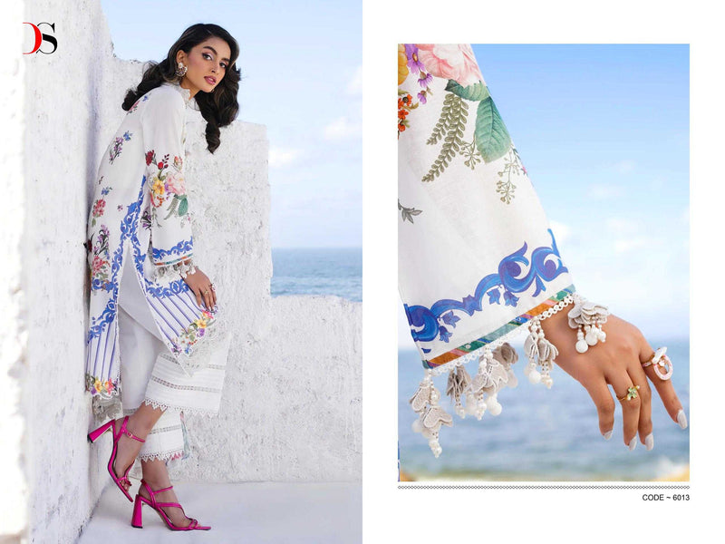 Deepsy Suit Sana Safinaz Muzlin 24 Pure Cotton With Embroidery Work Salwar Suit