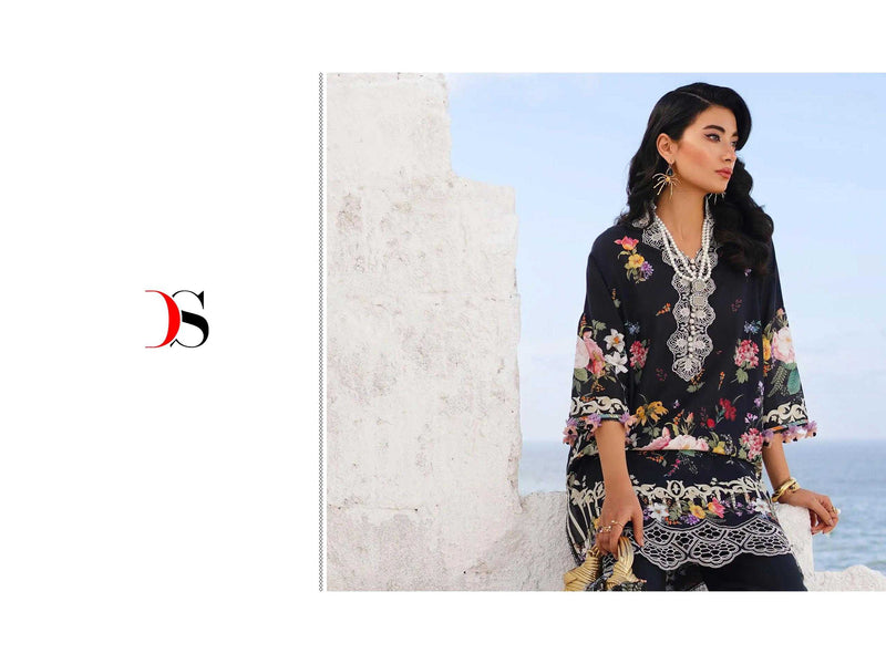 Deepsy Suit Sana Safinaz Muzlin 24 Pure Cotton With Embroidery Work Salwar Suit