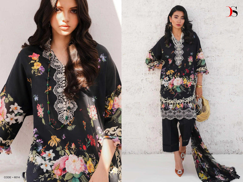 Deepsy Suit Sana Safinaz Muzlin 24 Pure Cotton With Embroidery Work Salwar Suit