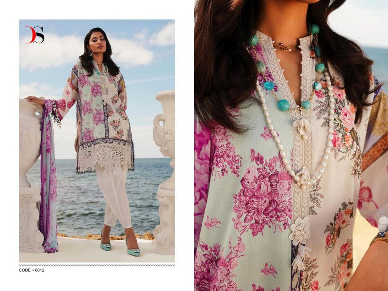 Deepsy Suit Sana Safinaz Muzlin 24 Pure Cotton With Embroidery Work Salwar Suit