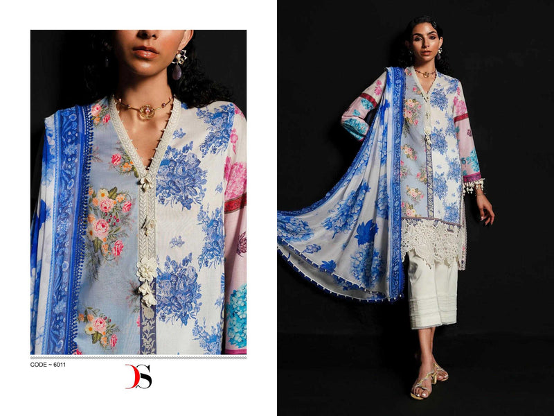 Deepsy Suit Sana Safinaz Muzlin 24 Pure Cotton With Embroidery Work Salwar Suit