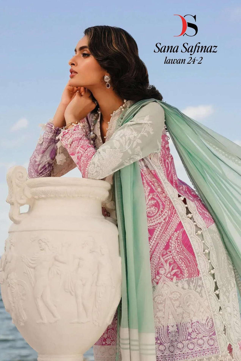 Deepsy Suit Sana Safinaz Muzlin 24 Vol 2 Pure Cotton Embroidered Work Salwar Suit