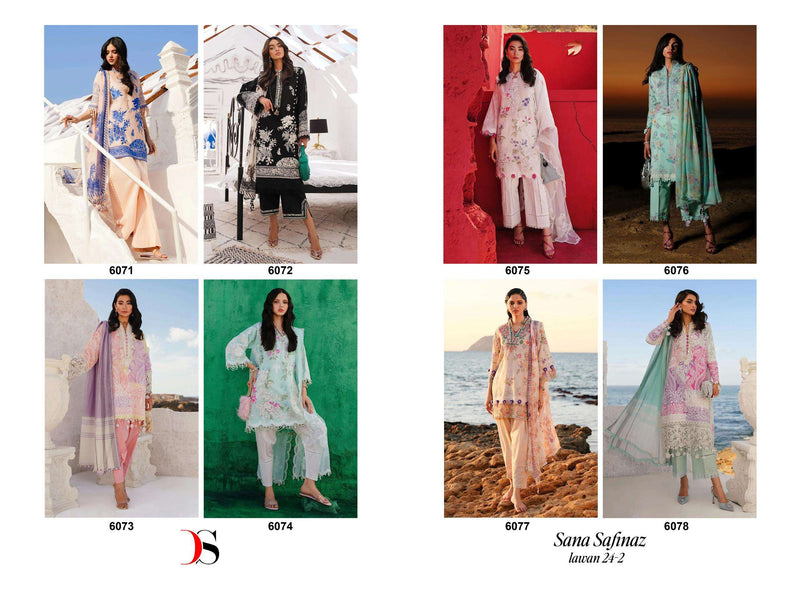 Deepsy Suit Sana Safinaz Muzlin 24 Vol 2 Pure Cotton Embroidered Work Salwar Suit