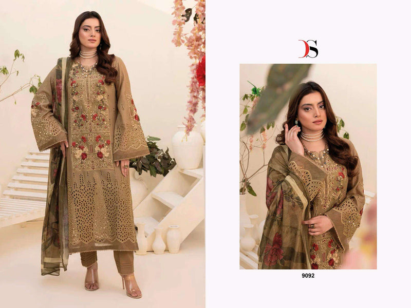 Deepsy Suits Adan Libas Zaira 25 Pure Cotton Embroidered Pakistani Suit