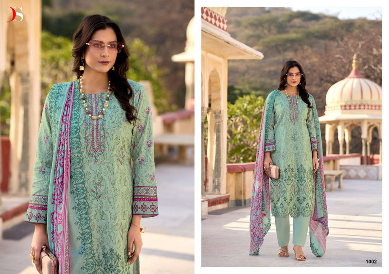 Deepsy Suits Bin Saeed Lawn Collection Vol 14 Pure Cotton Embroidered Salwar Suit