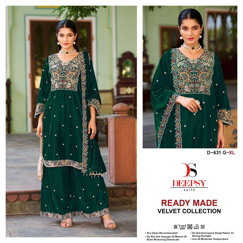 Deepsy Suits D 631 Velvet Embroidery Designer Pret Kurti