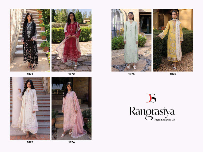 Deepsy Suits Rangrasiya Premium Lawn 25 Vol 2 Pure Cotton Embroidered Salwar Kameez