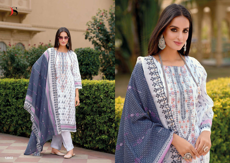 Deepsy Suits Bin Saeed Lawn Collection Vol 12 Pure Cotton Embroidery Work Salwar Suit