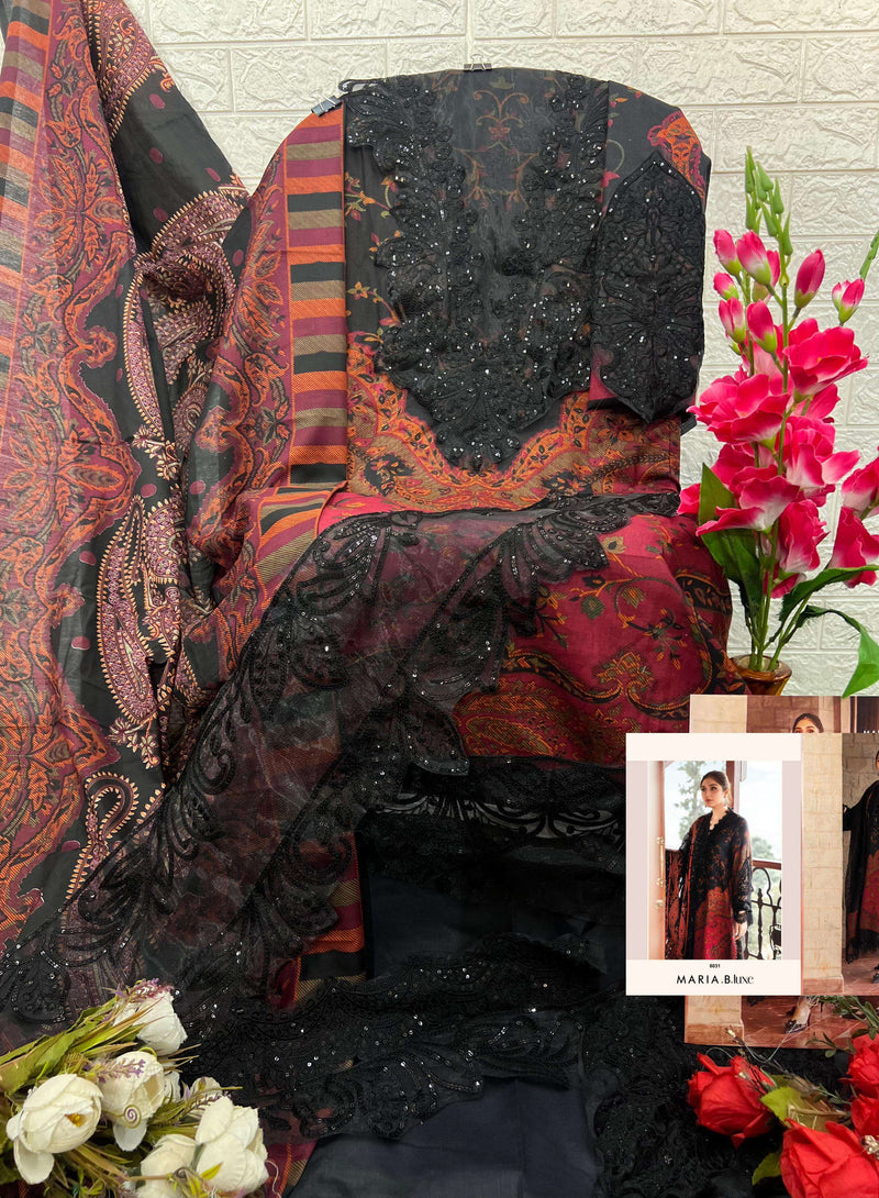 Deepsy Suits Maria B Luxe 8031 Cotton Print With Embroidery Work Salwar Suit